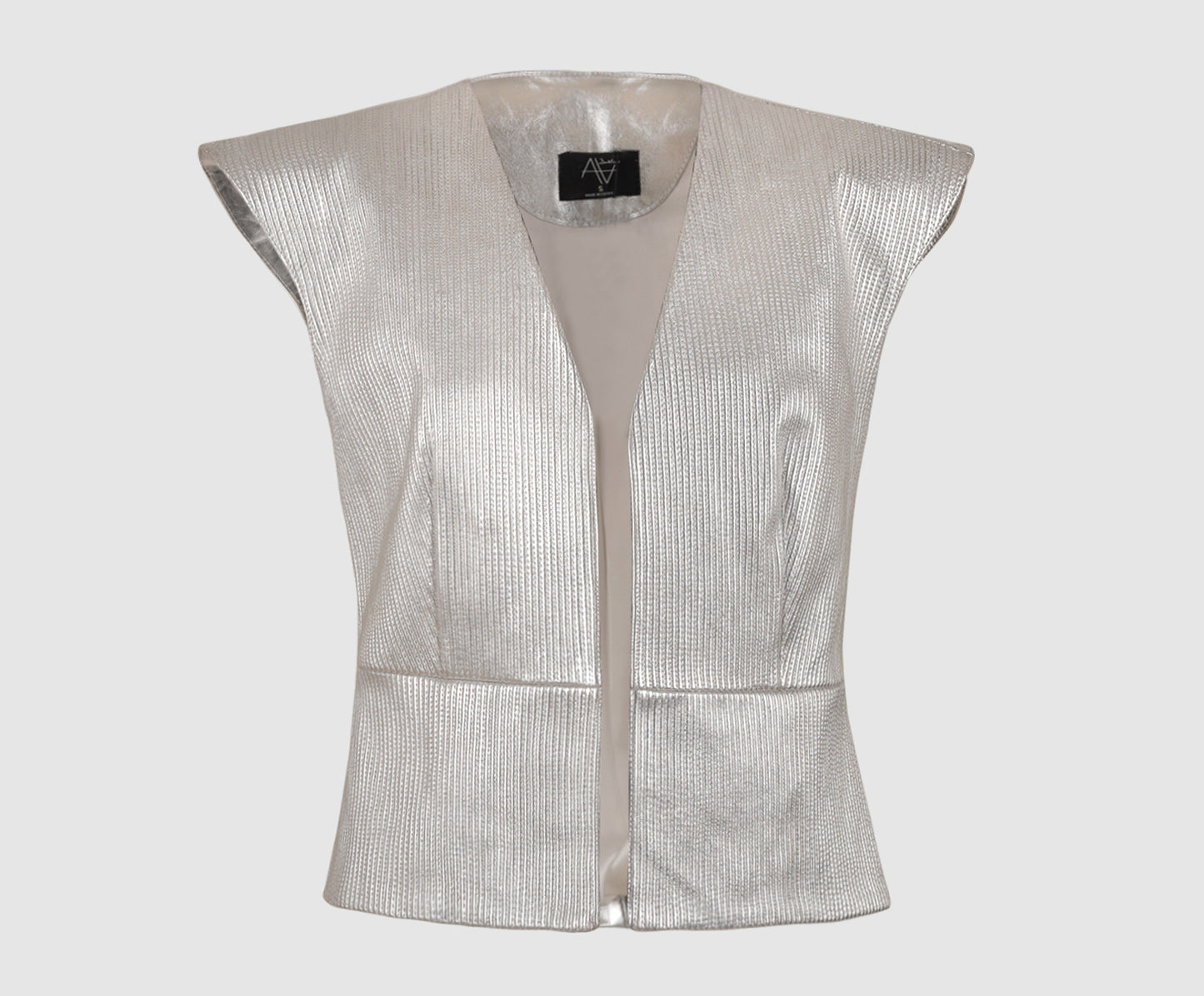 Ausborn Leather Vest Silver