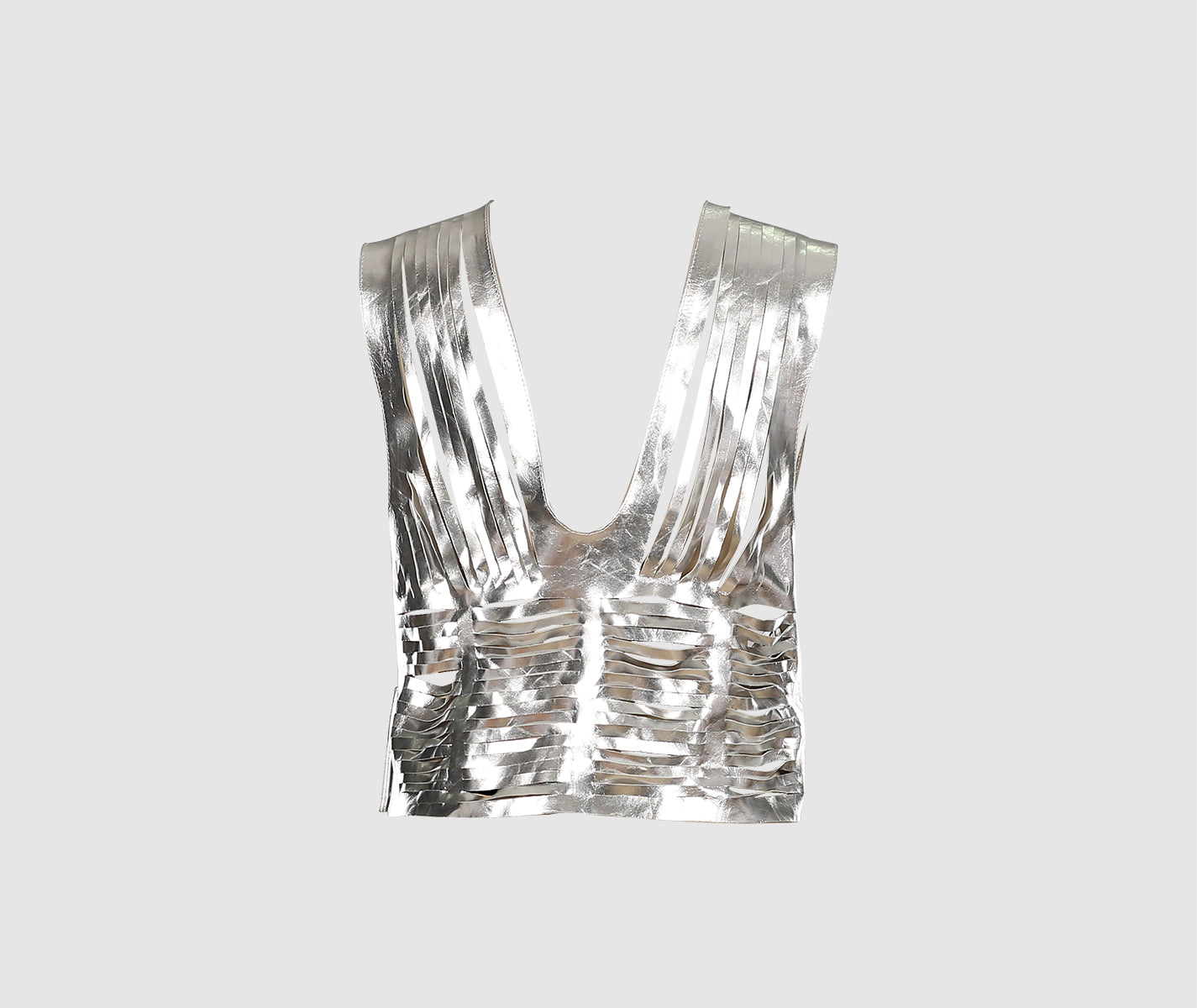 Ayla Leather Belt Silver