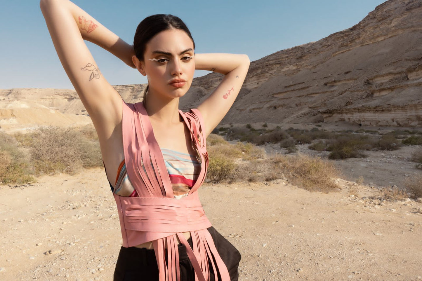Ayla Leather Belt Blush Pink