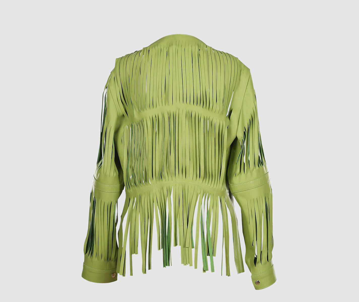 Ayla Leather Jacket Lime Green