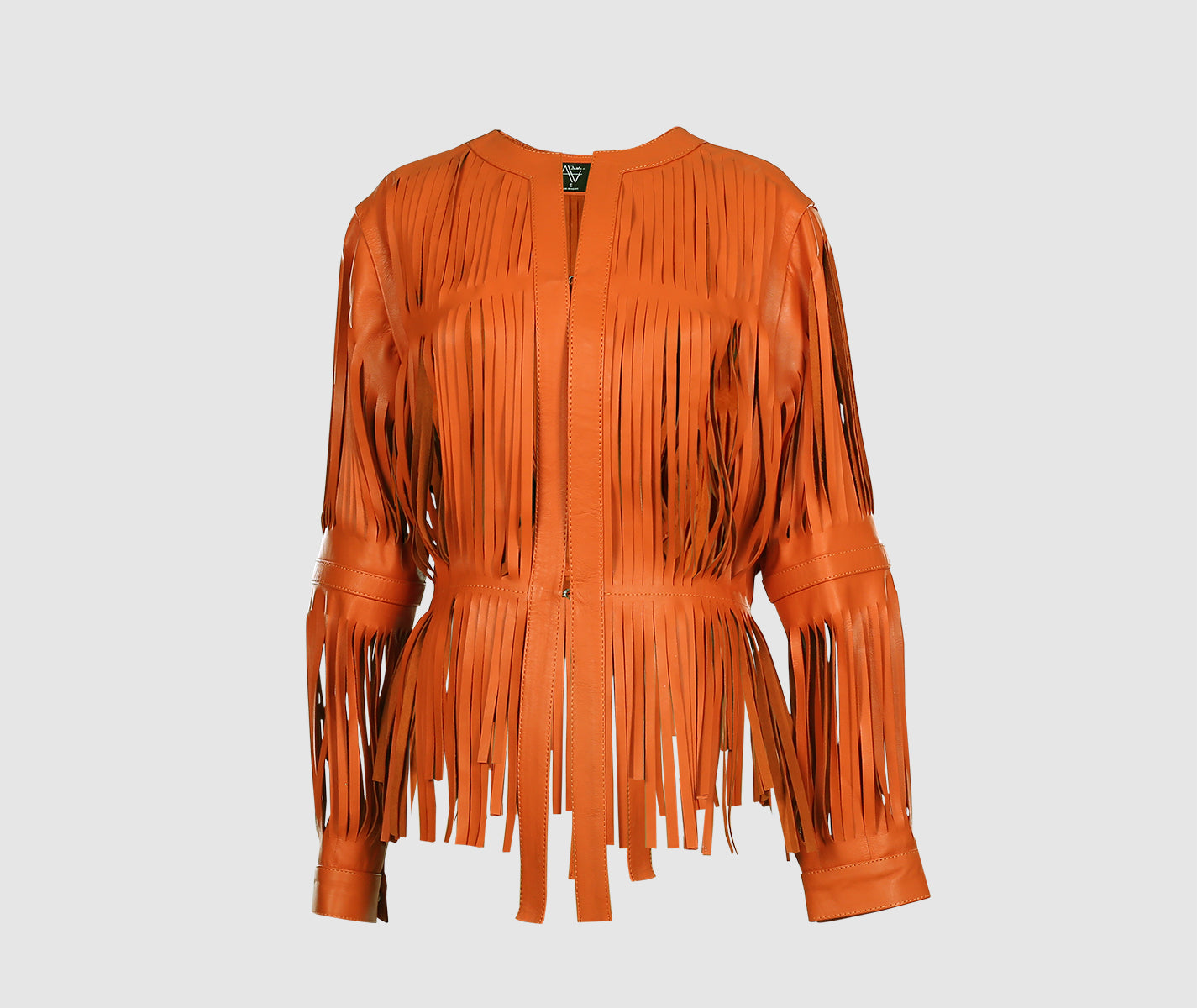 Ayla Leather Jacket Orange