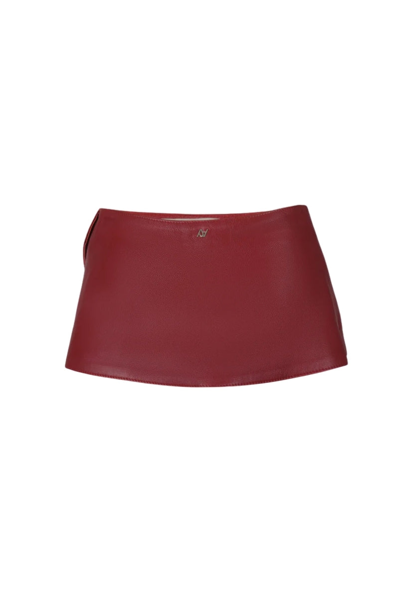 Bonnie Leather Waist Belt Red