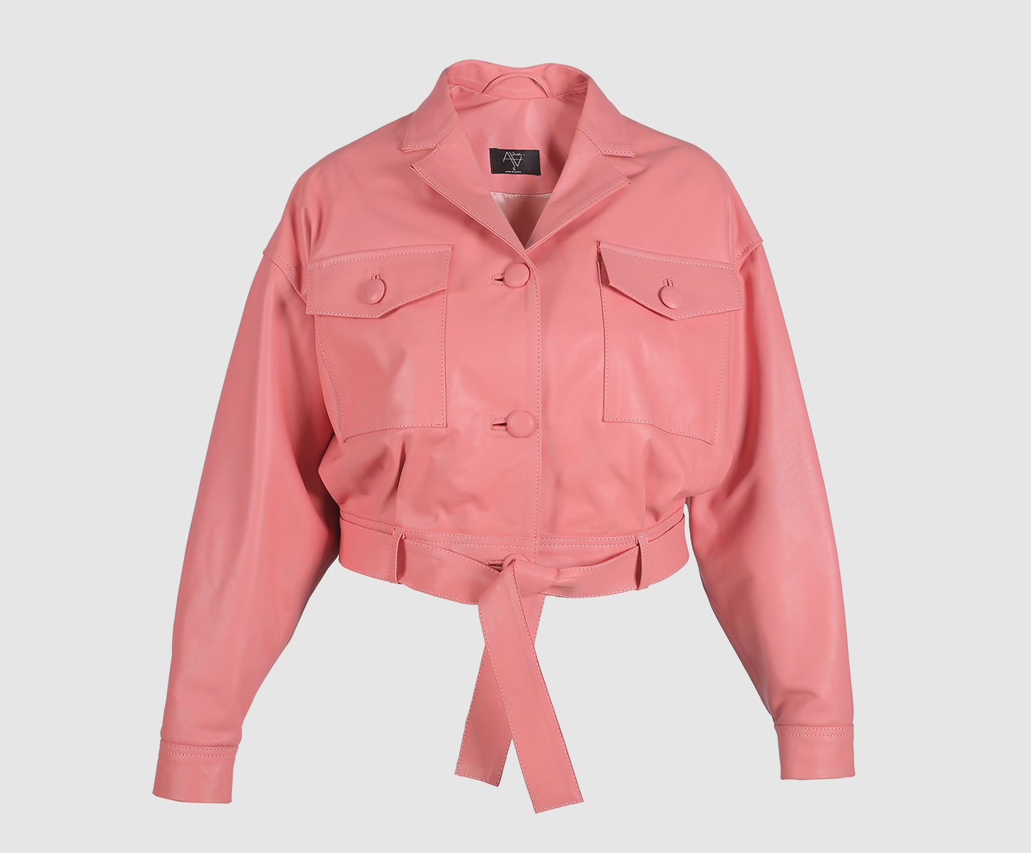 Buckthorn Leather Jacket Blush Pink