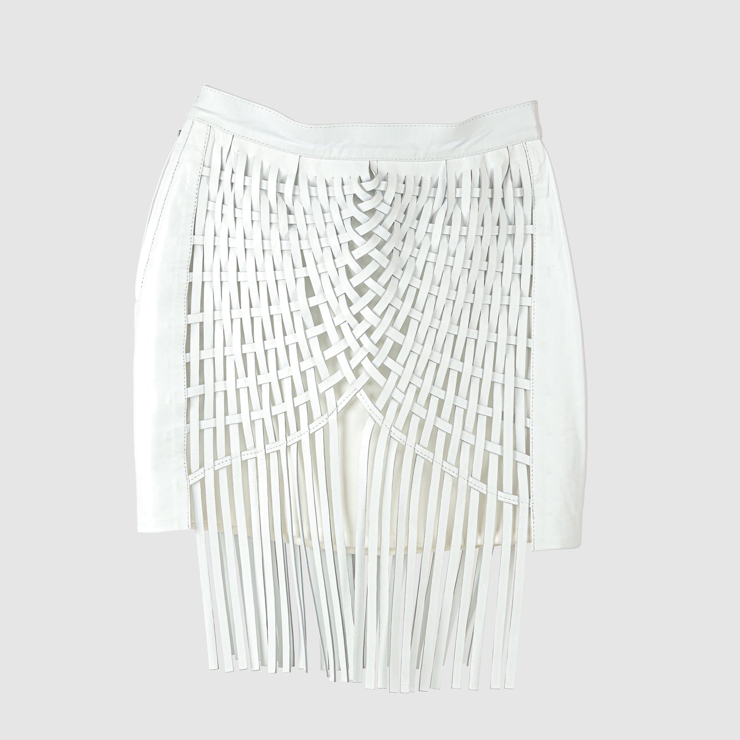 Attalea Leather Skirt White