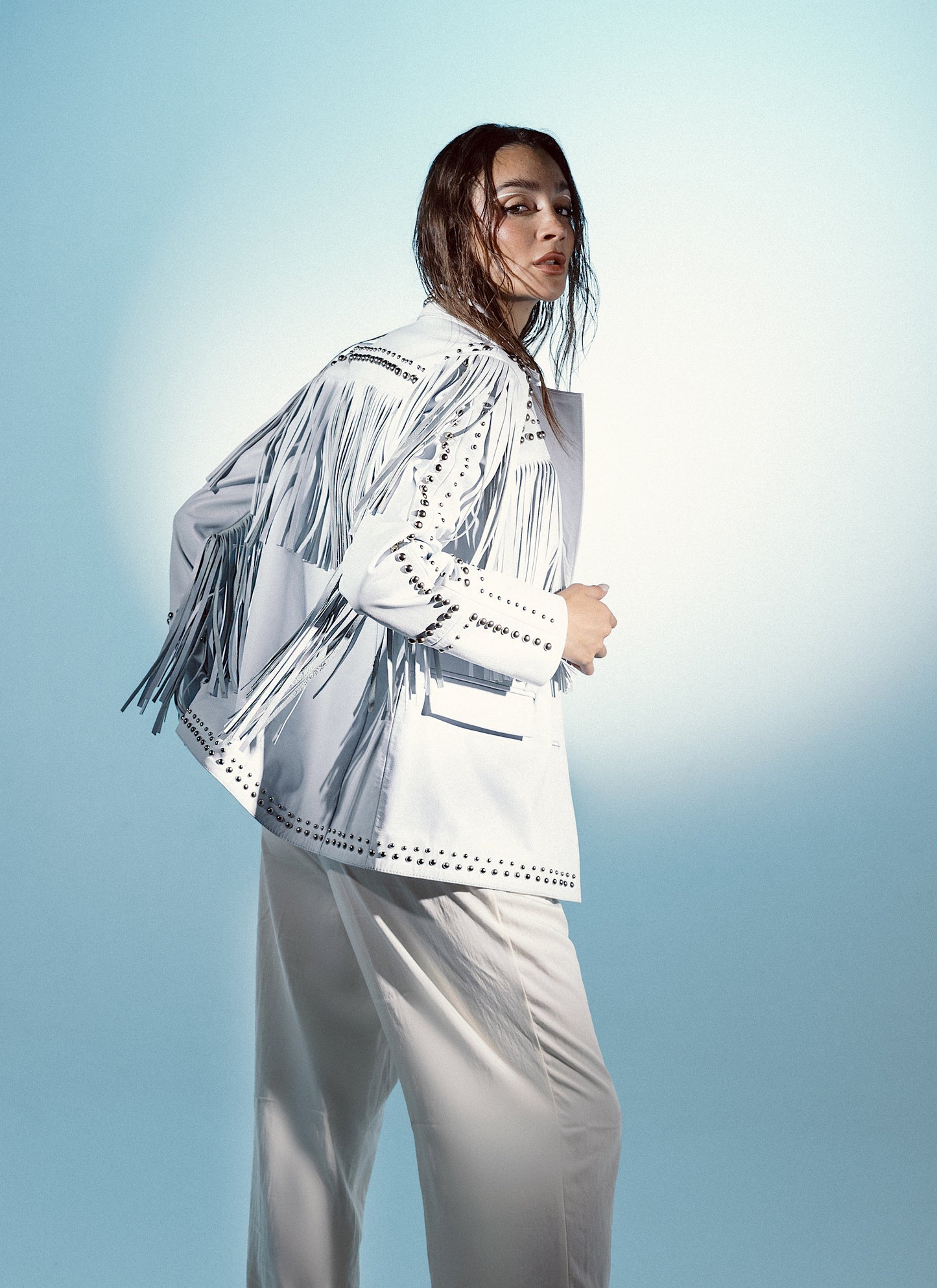 Scarlett Leather Jacket White