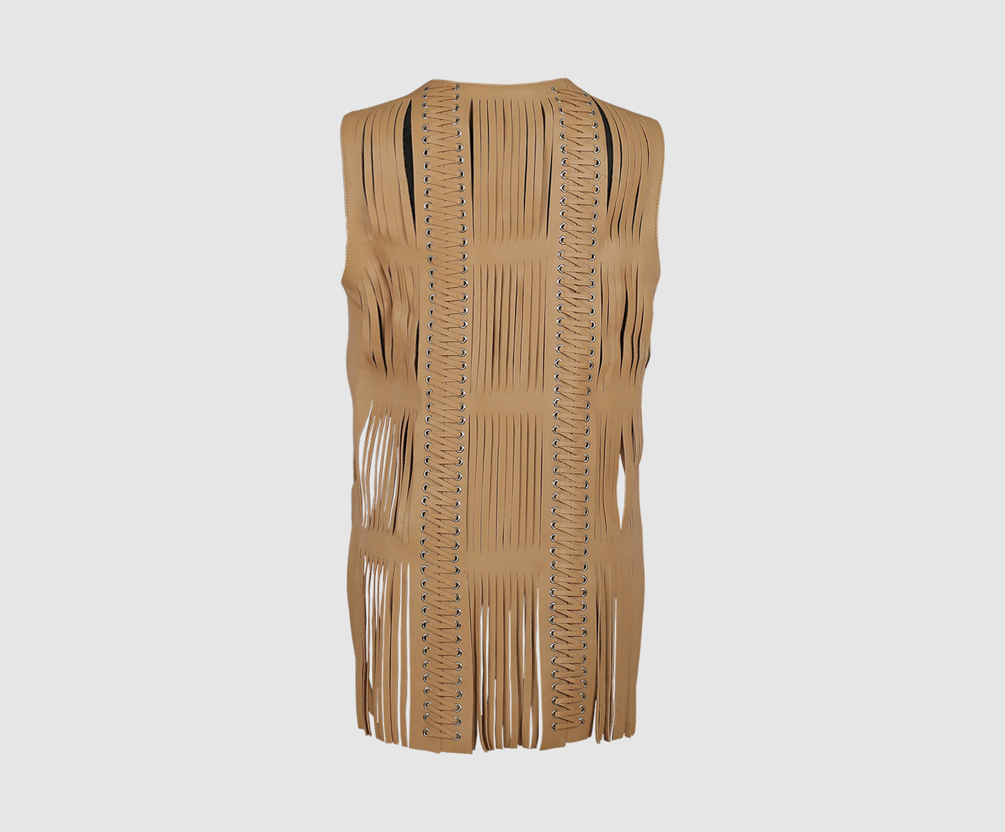 Caniayla Leather Vest Nude Beige