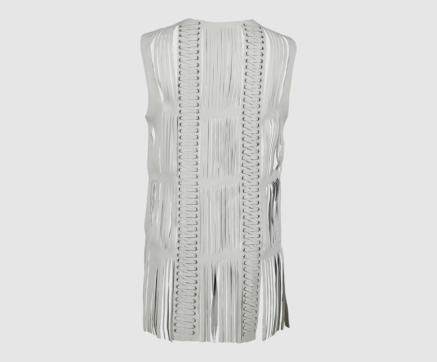 Caniayla Leather Vest White