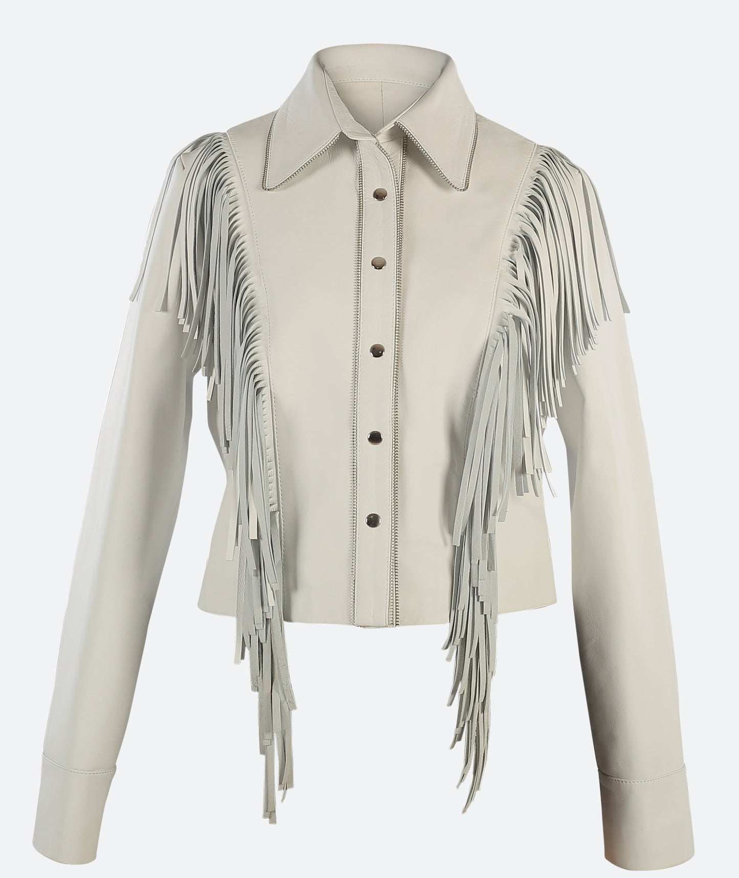 Cascade Leather Jacket White