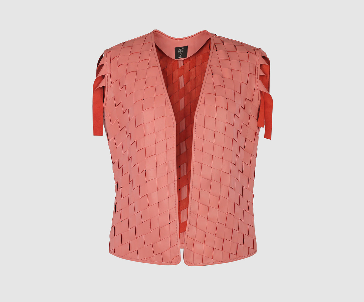 Chaturanga Leather Vest Blush Pink