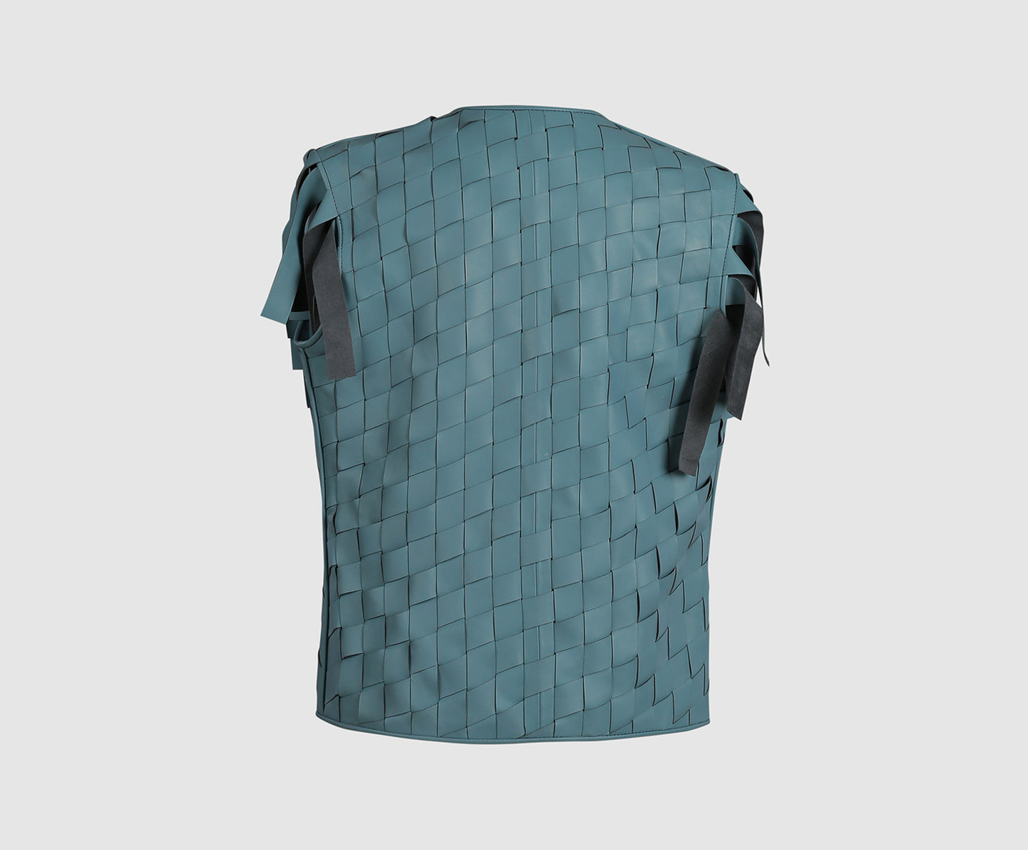 Chaturanga Leather Vest Cerulean Blue