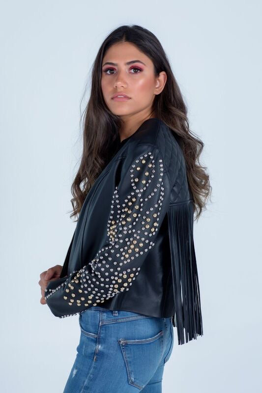 Clair De Lune Leather Jacket Black