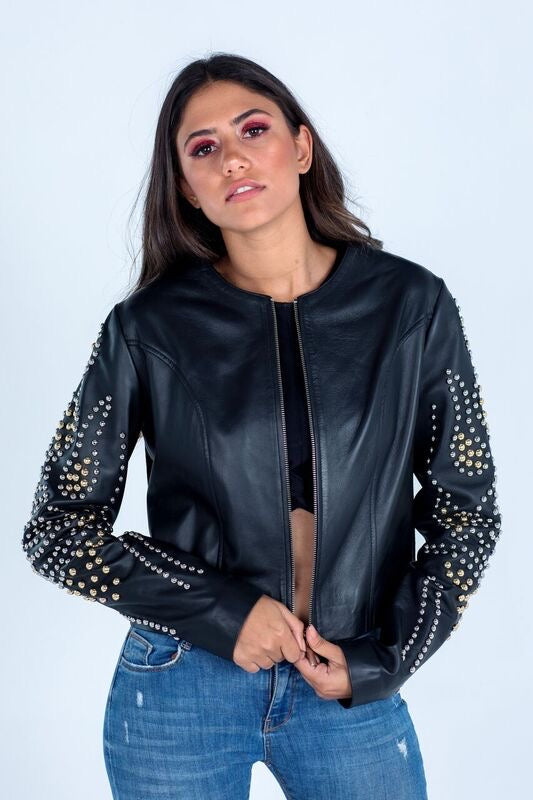 Clair De Lune Leather Jacket Black