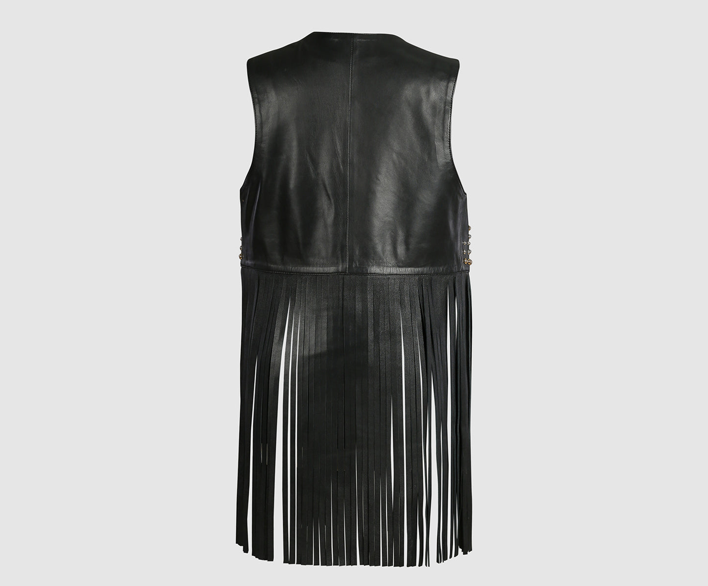 Clair De Lune Leather Vest Black