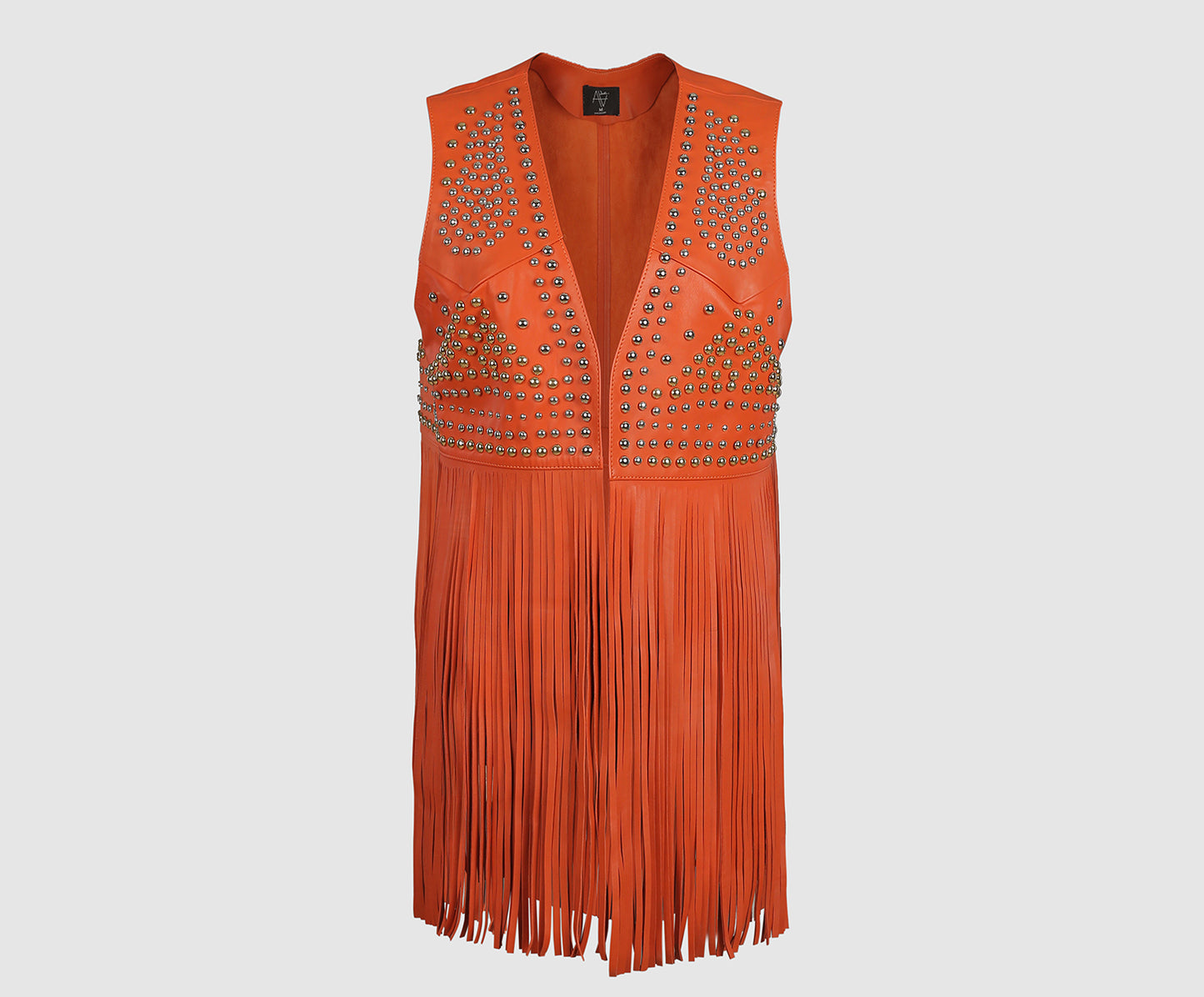 Clair De Lune Leather Vest Orange