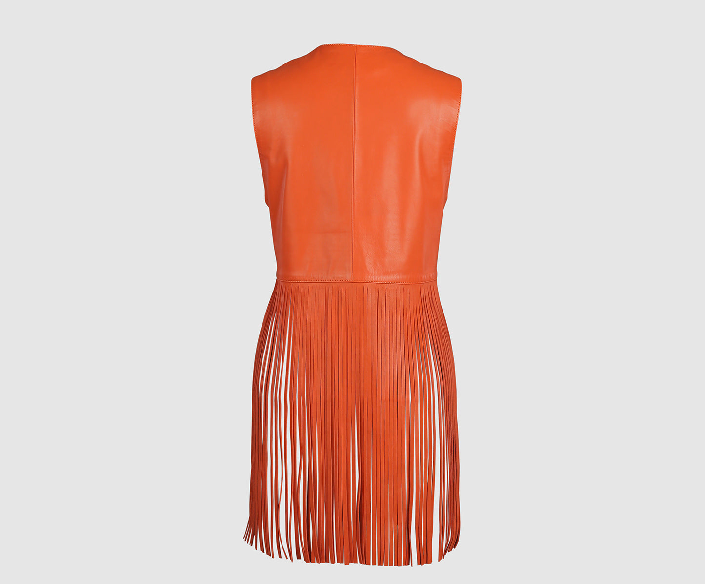 Clair De Lune Leather Vest Orange