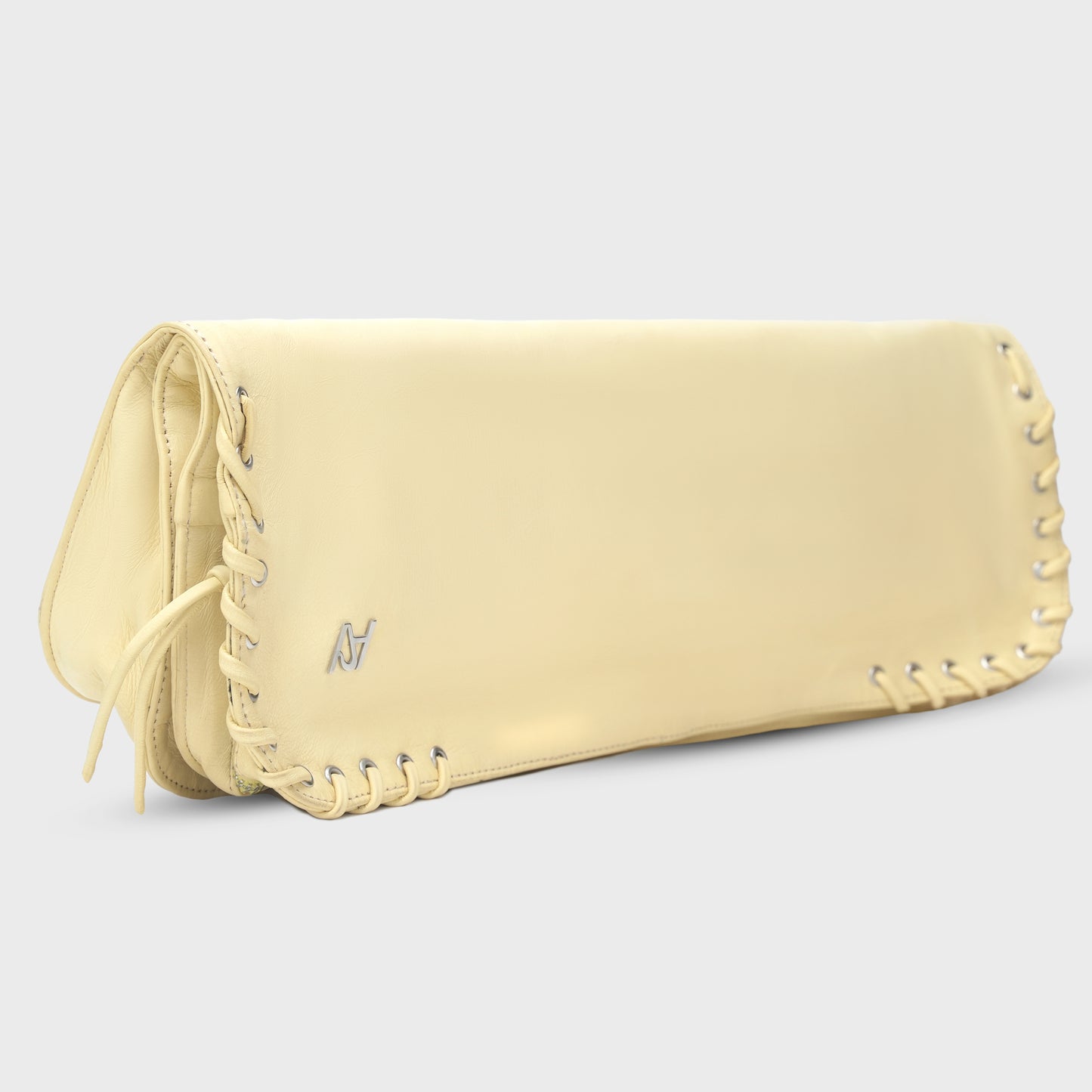 Annabelle Clutch Leather Bag Butter Yellow