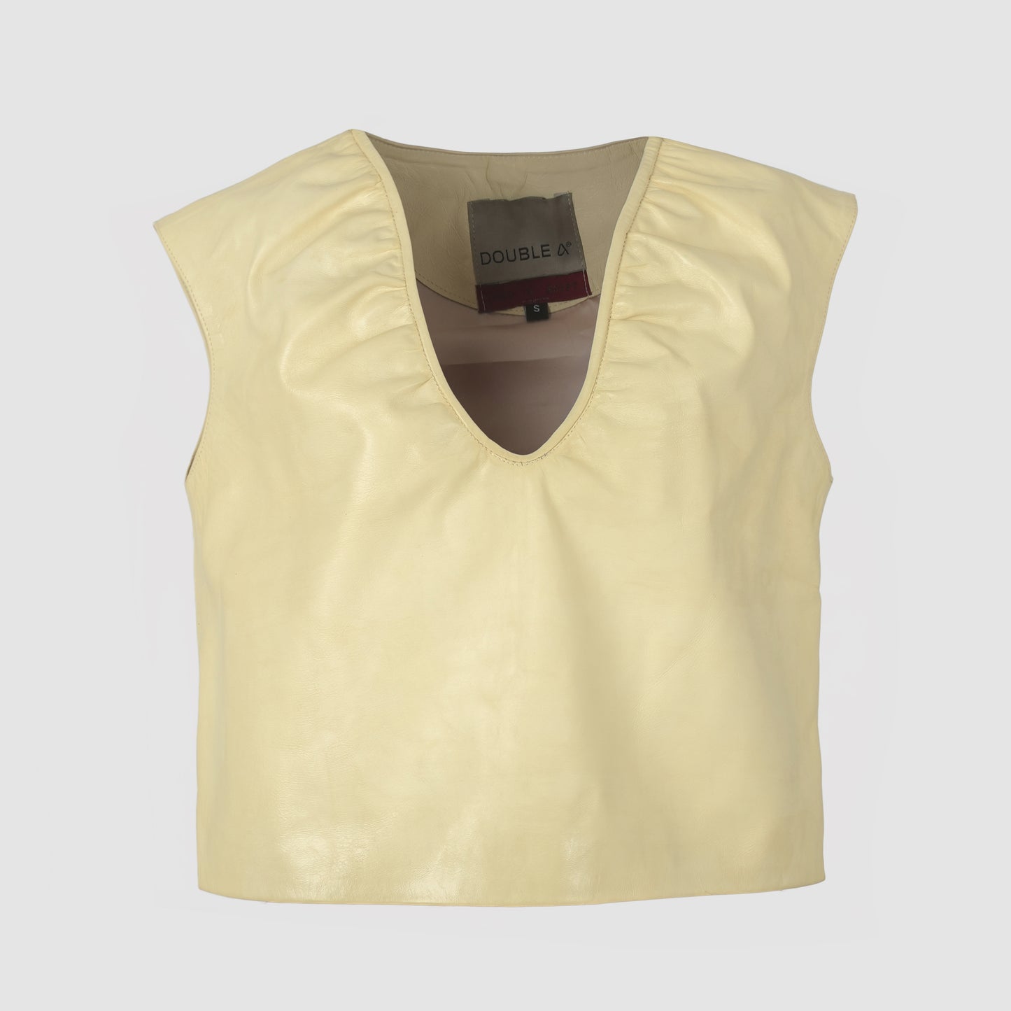 Fiona Leather Top Butter Yellow