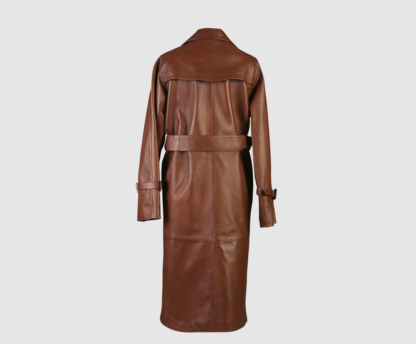 Dahlia Leather Coat Camel