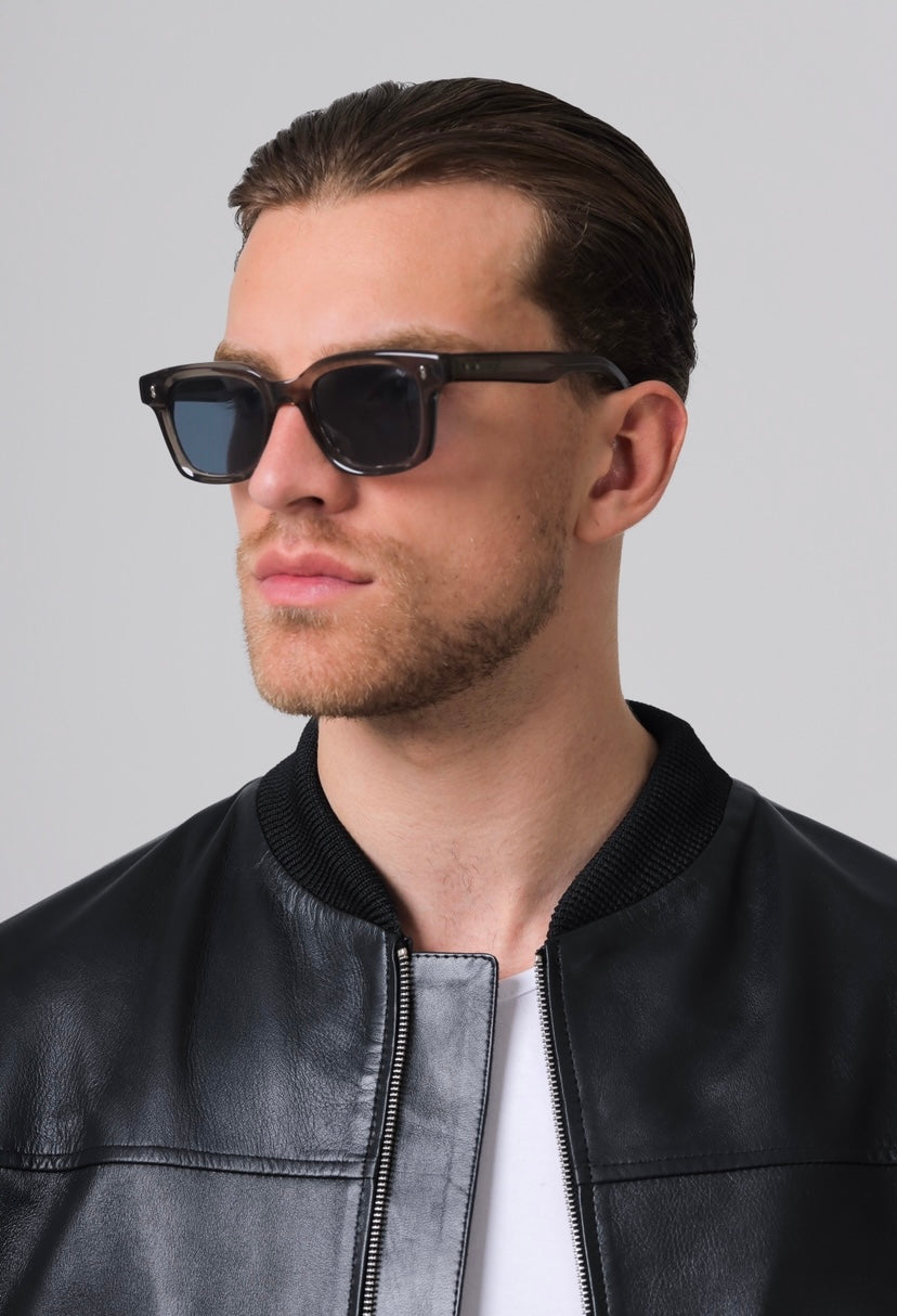 Bailey Bomber Leather Jacket Black