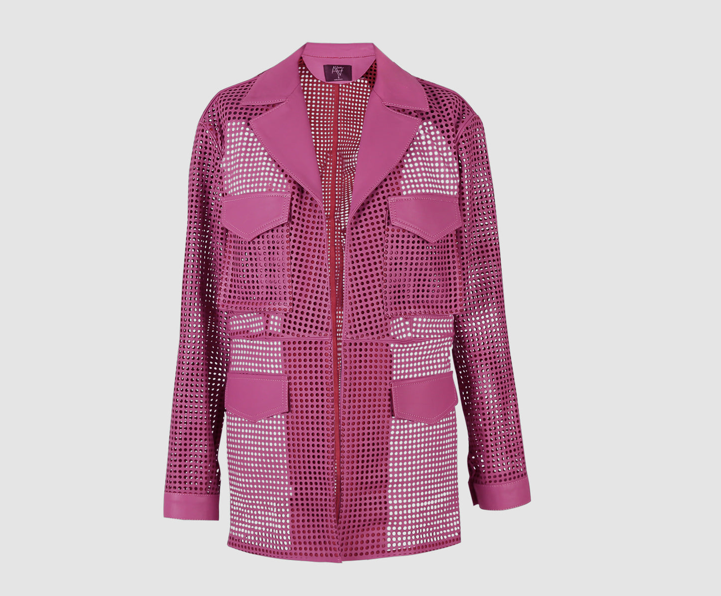 Ebony Leather Jacket Purple