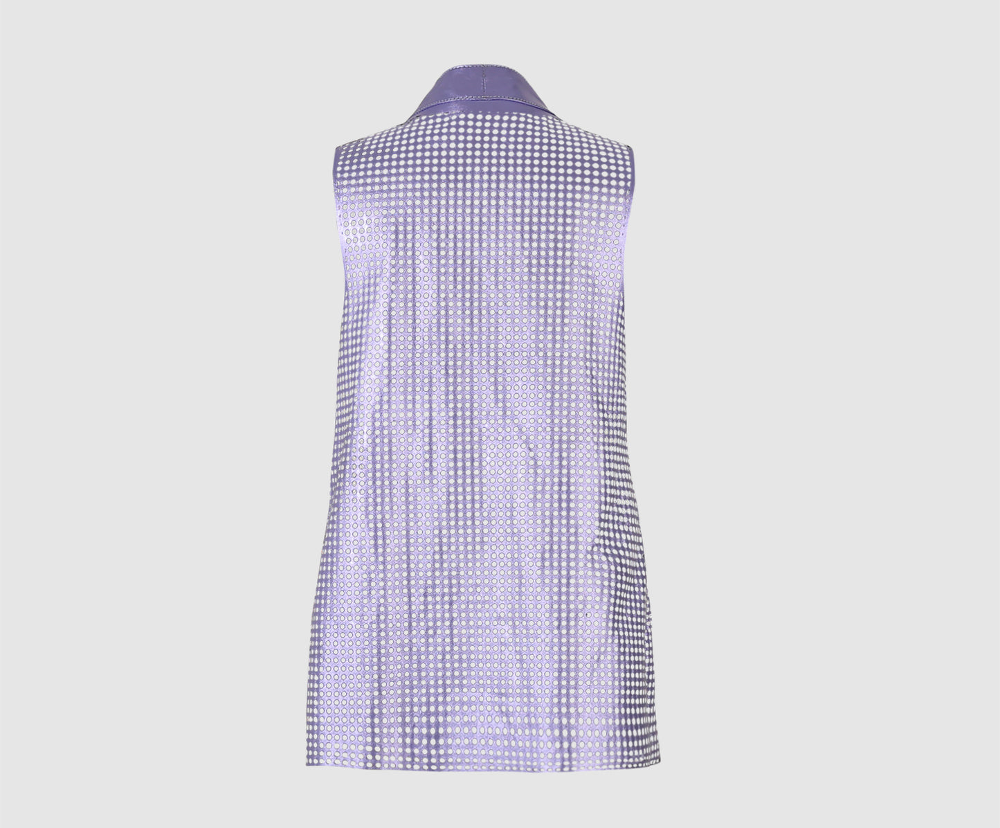 Ebony Leather Vest Electric Purple