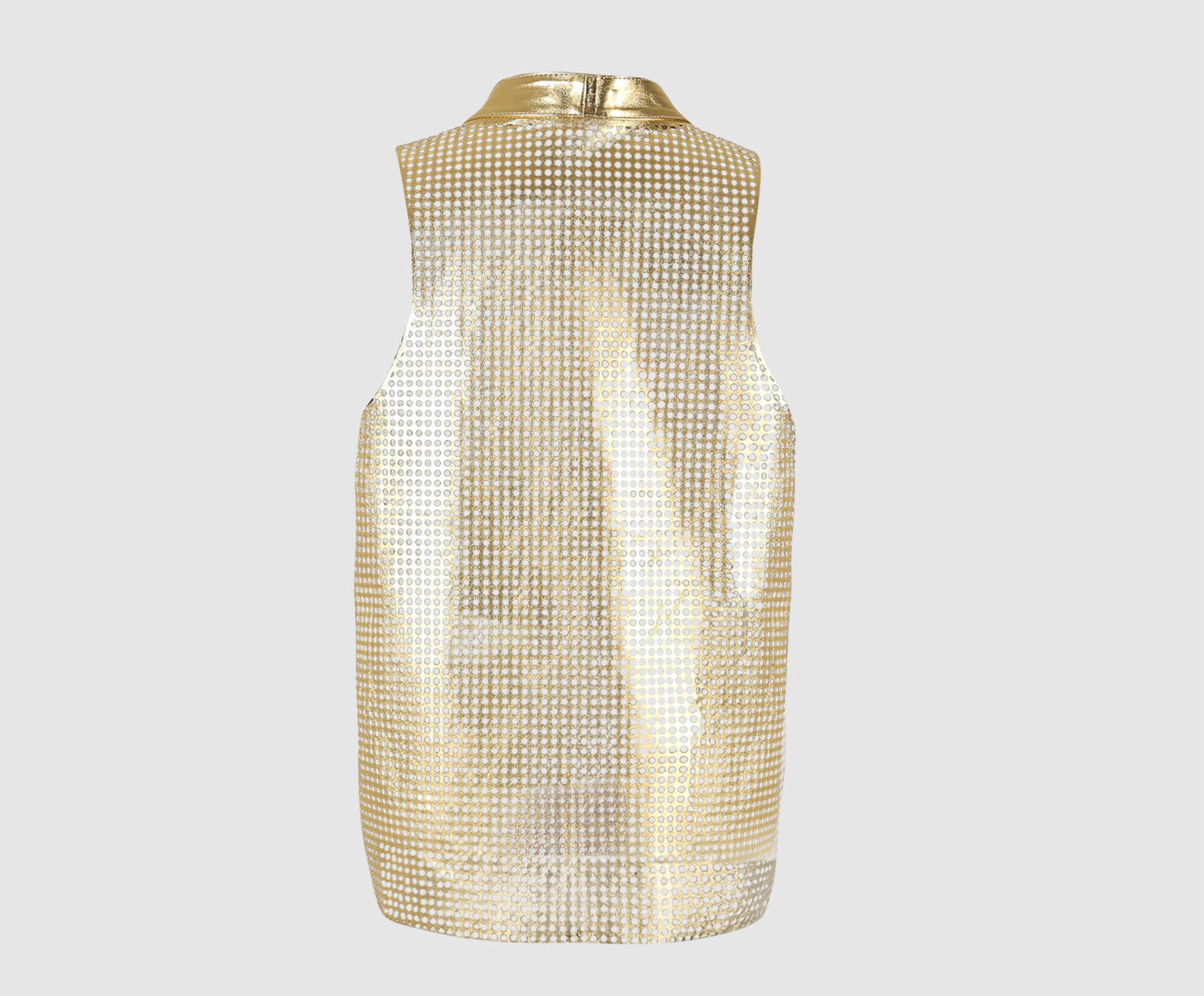 Ebony Leather Vest Gold