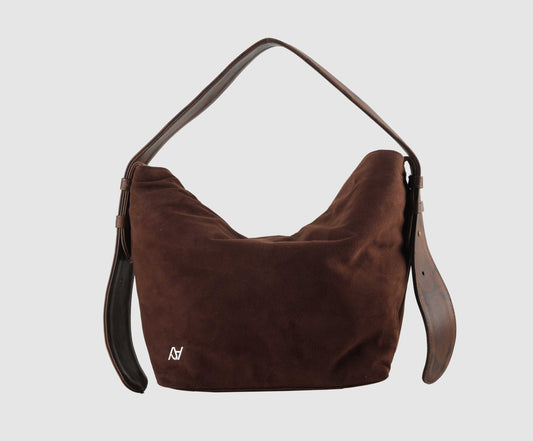 Eliana Suede Bag Brown x Snake Print
