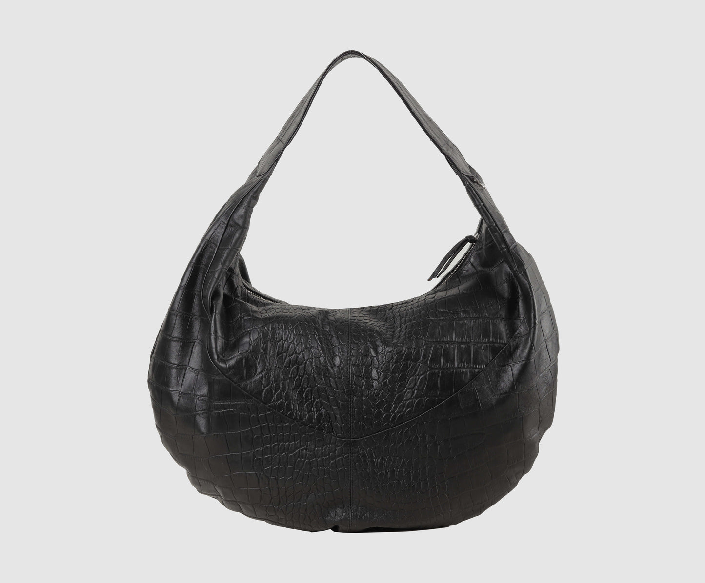 Evan Leather Bag Black Croc