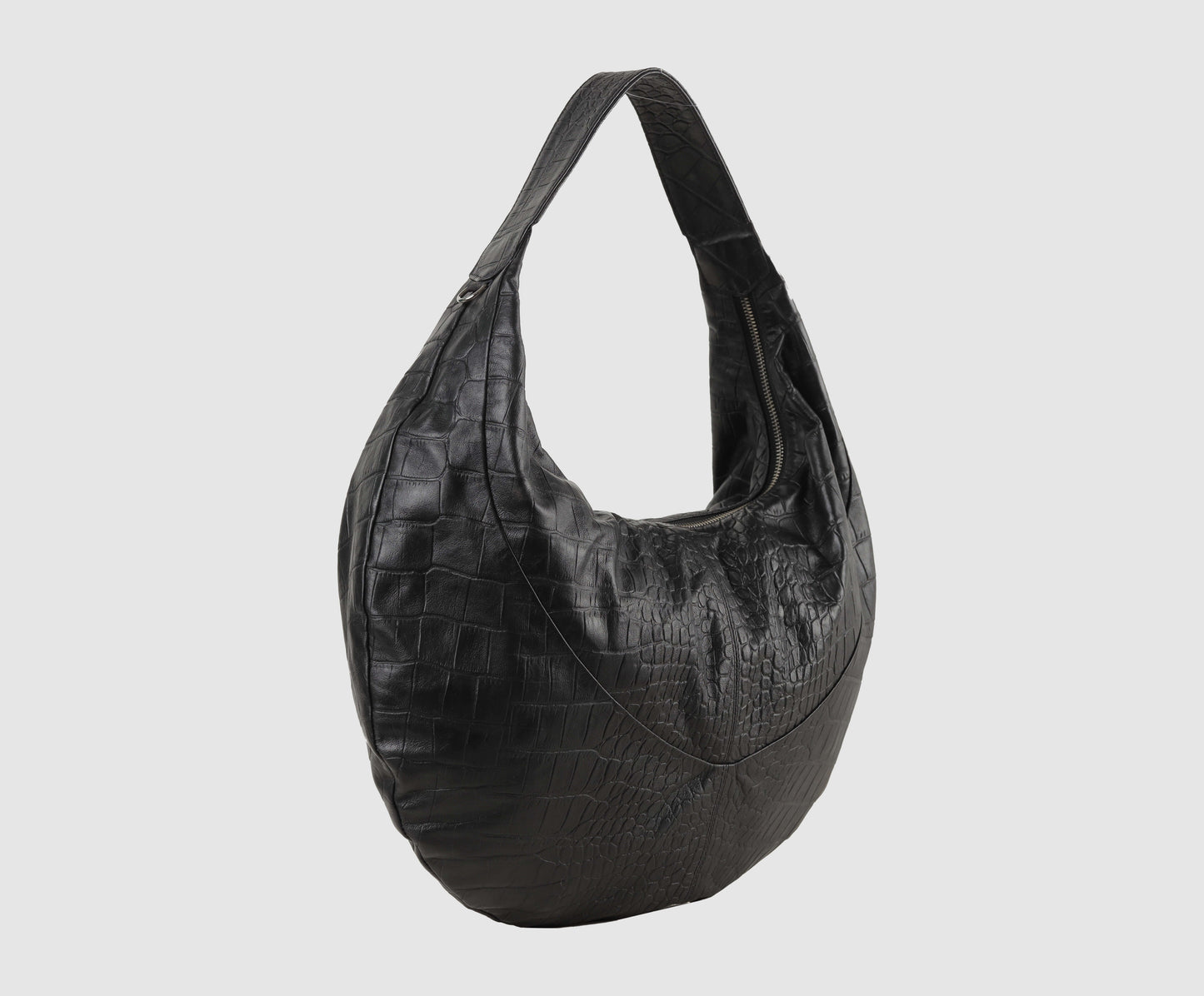 Evan Leather Bag Black Croc