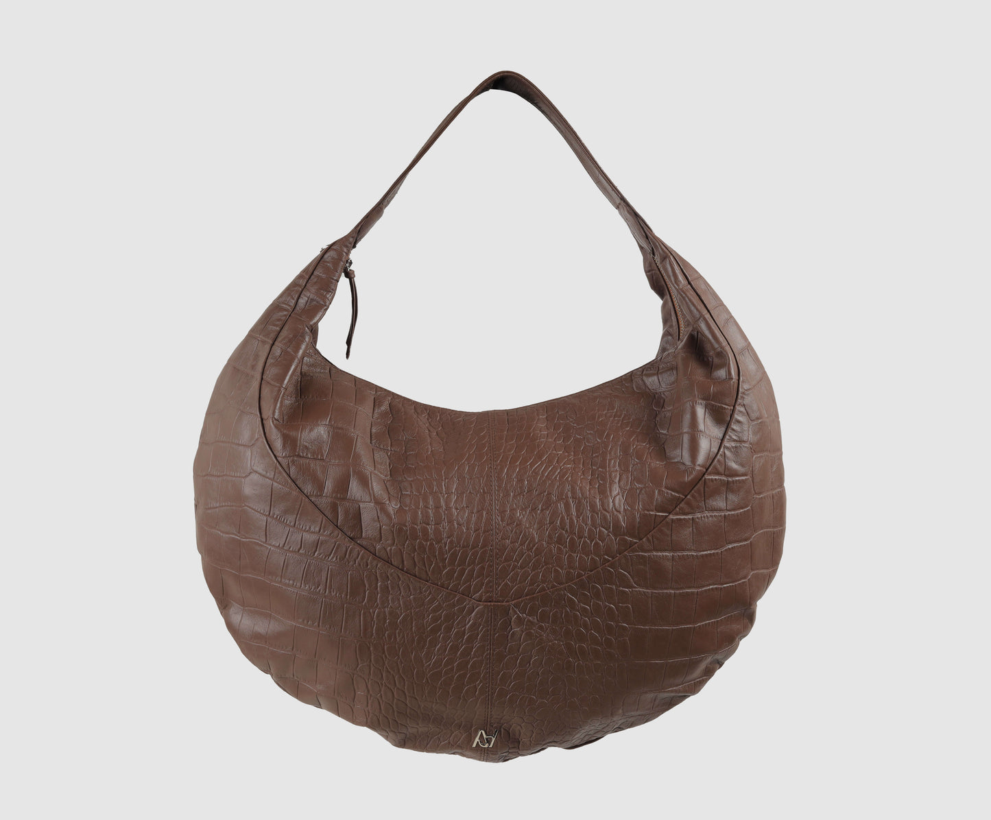 Evan Leather Bag Brown Croc