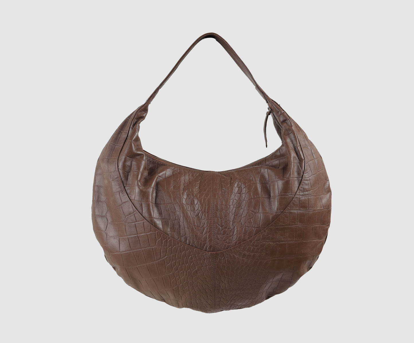 Evan Leather Bag Brown Croc