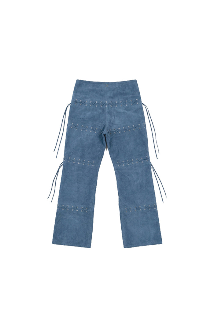 Phoebe Suede Pants Blue