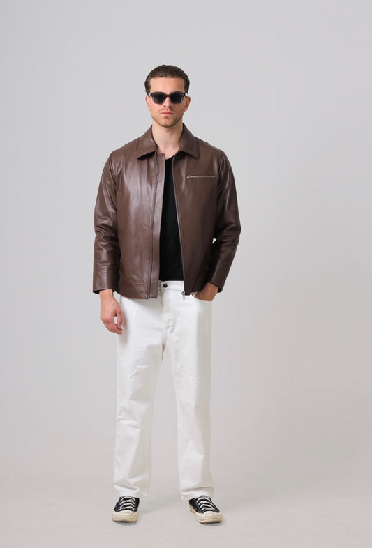 Emerson Leather Jacket Brown