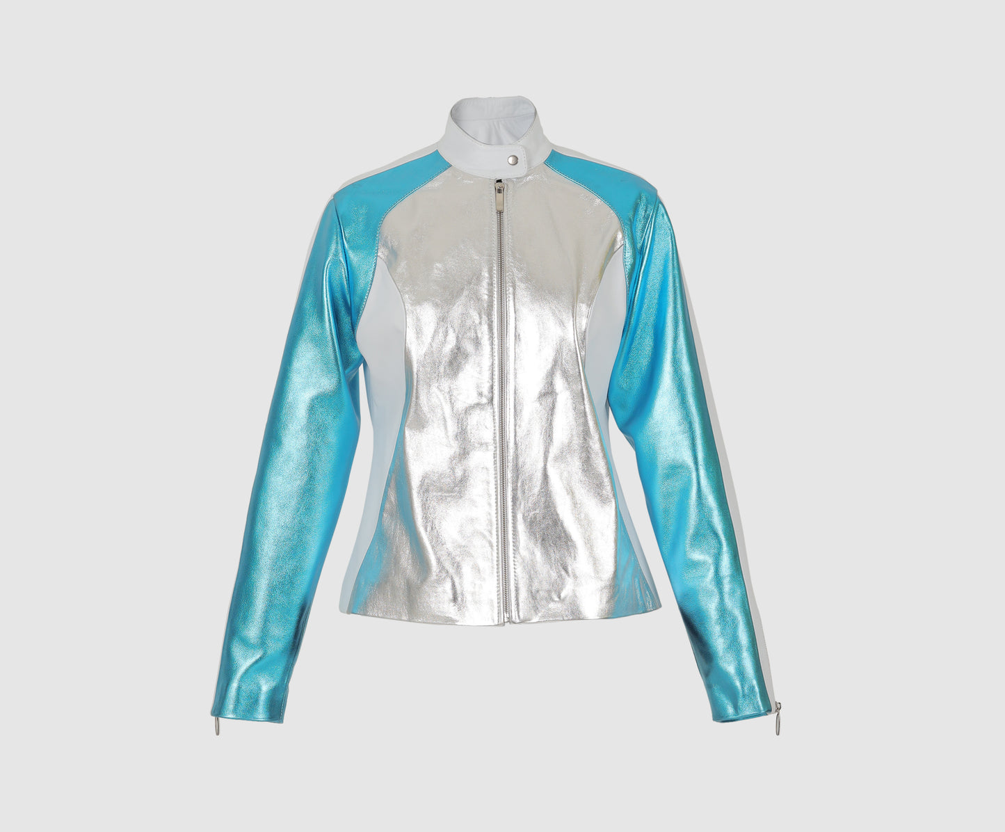 Aurora Leather Jacket Electric Blue