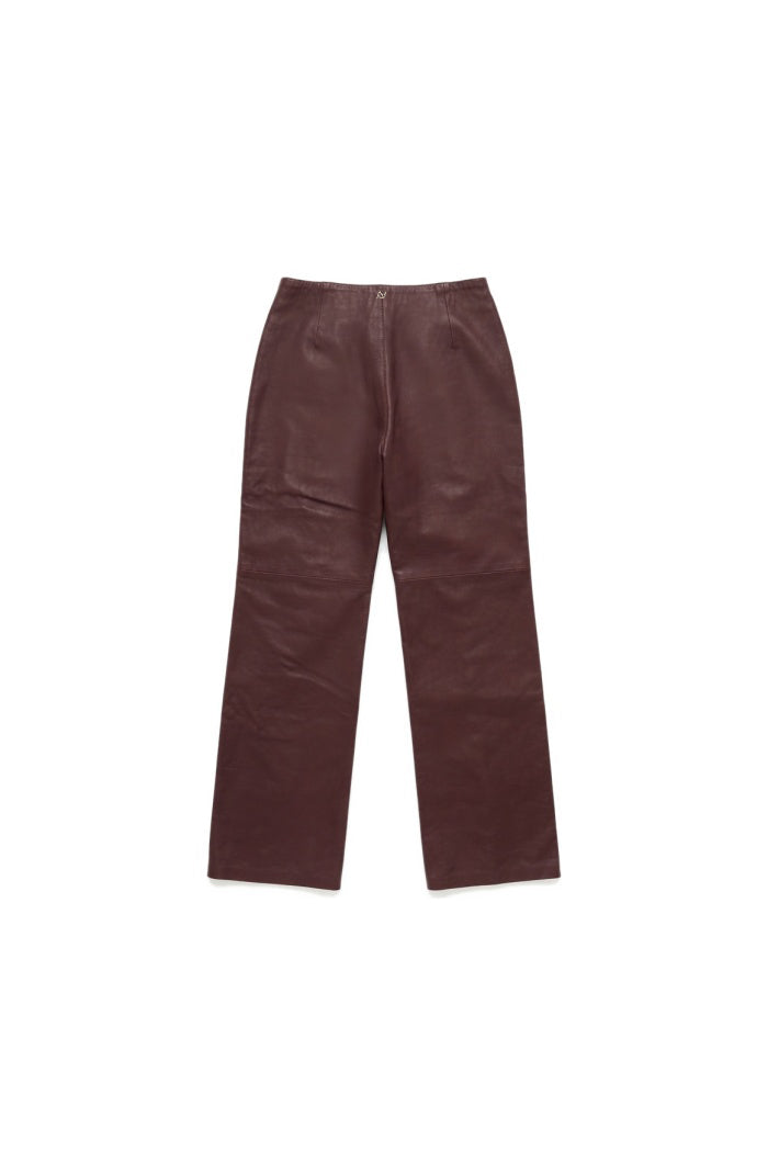 Adrian Leather Pants Burgundy