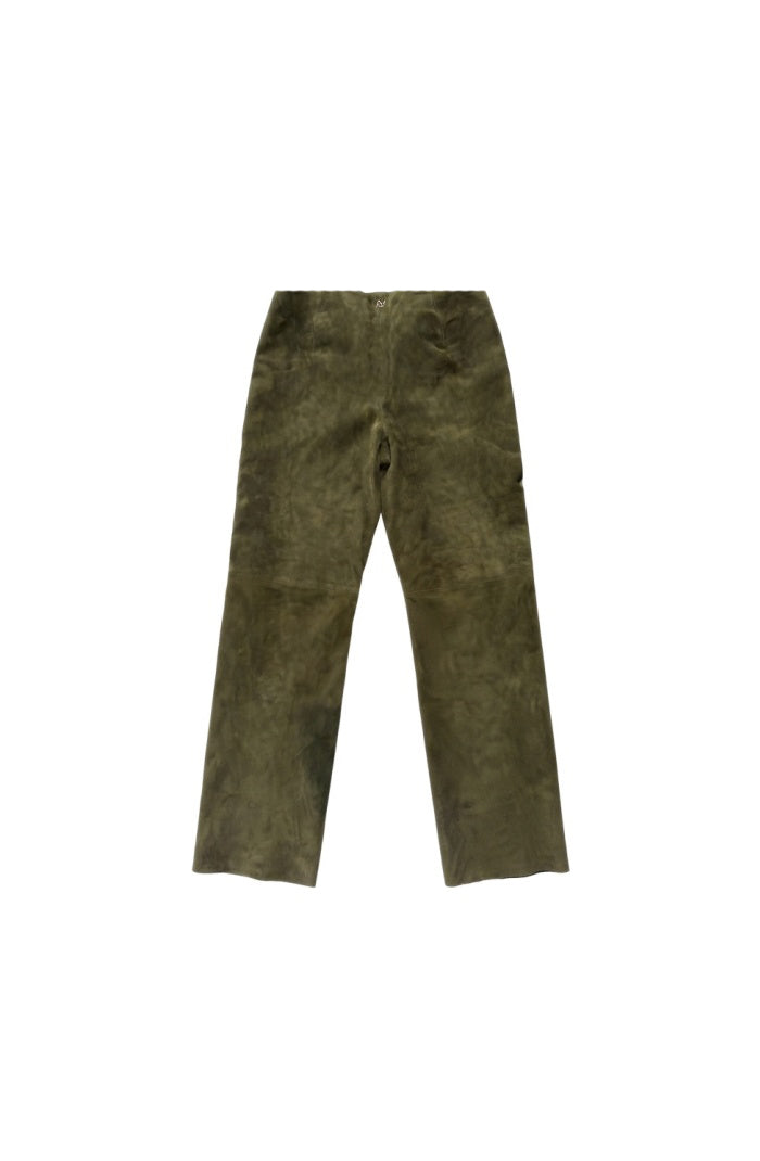 Adrian Suede Pants Olive