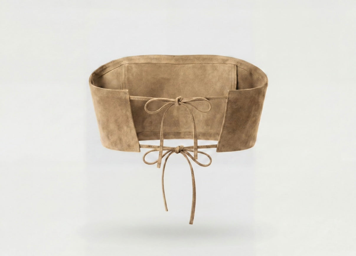Amelia Suede Top Tan