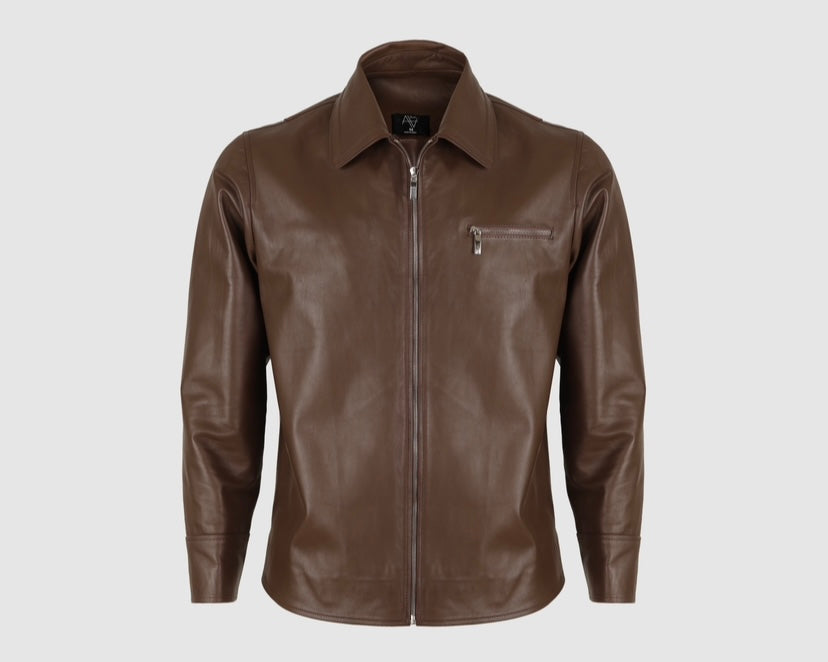 Emerson Leather Jacket Brown