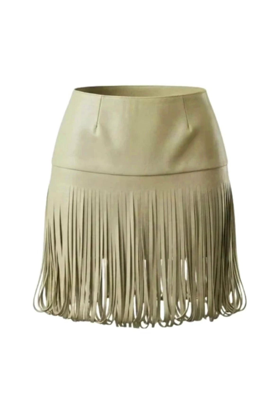 Ellie Leather Skirt Butter Yellow