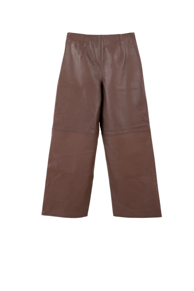 Harlow Leather Pants Brown