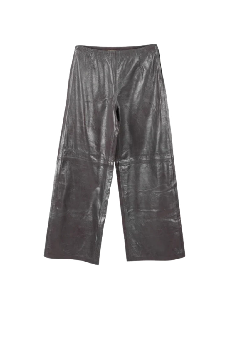 Harlow Leather Pants Pewter