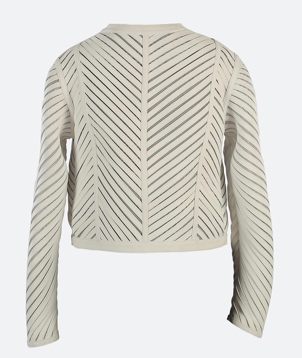 Hayden Leather Jacket White