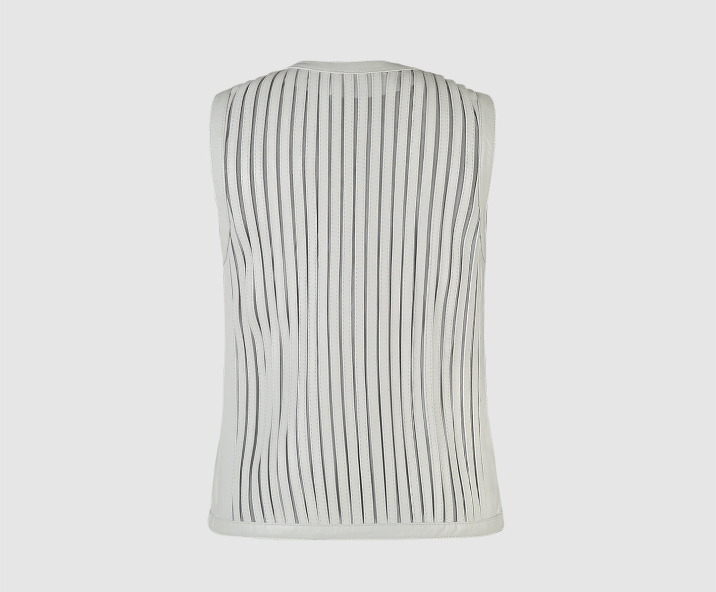Hayden Leather Vest White