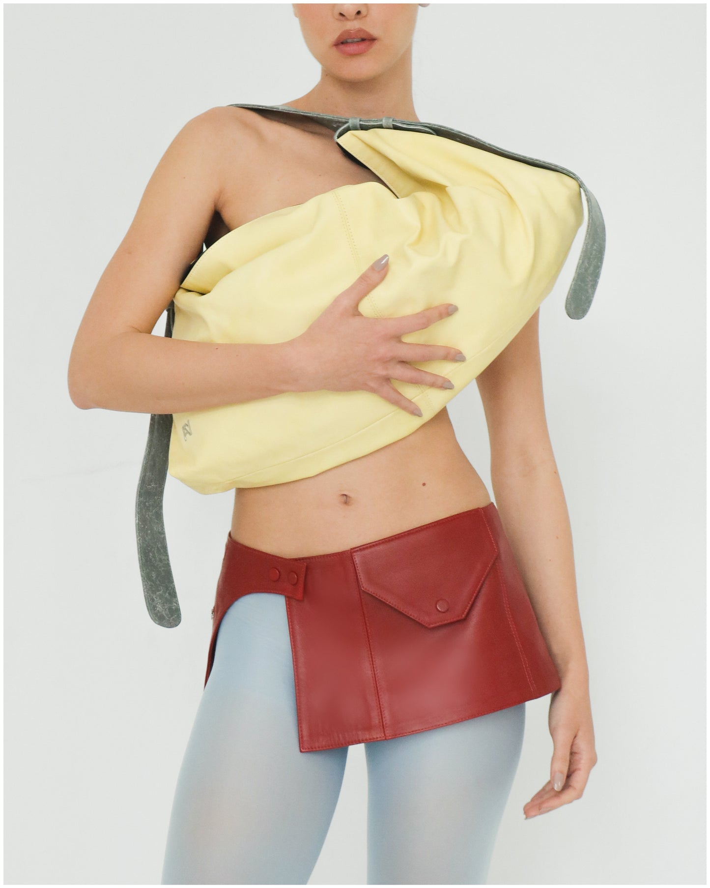 Ophelia II Oversized Leather Bag Butter Yellow