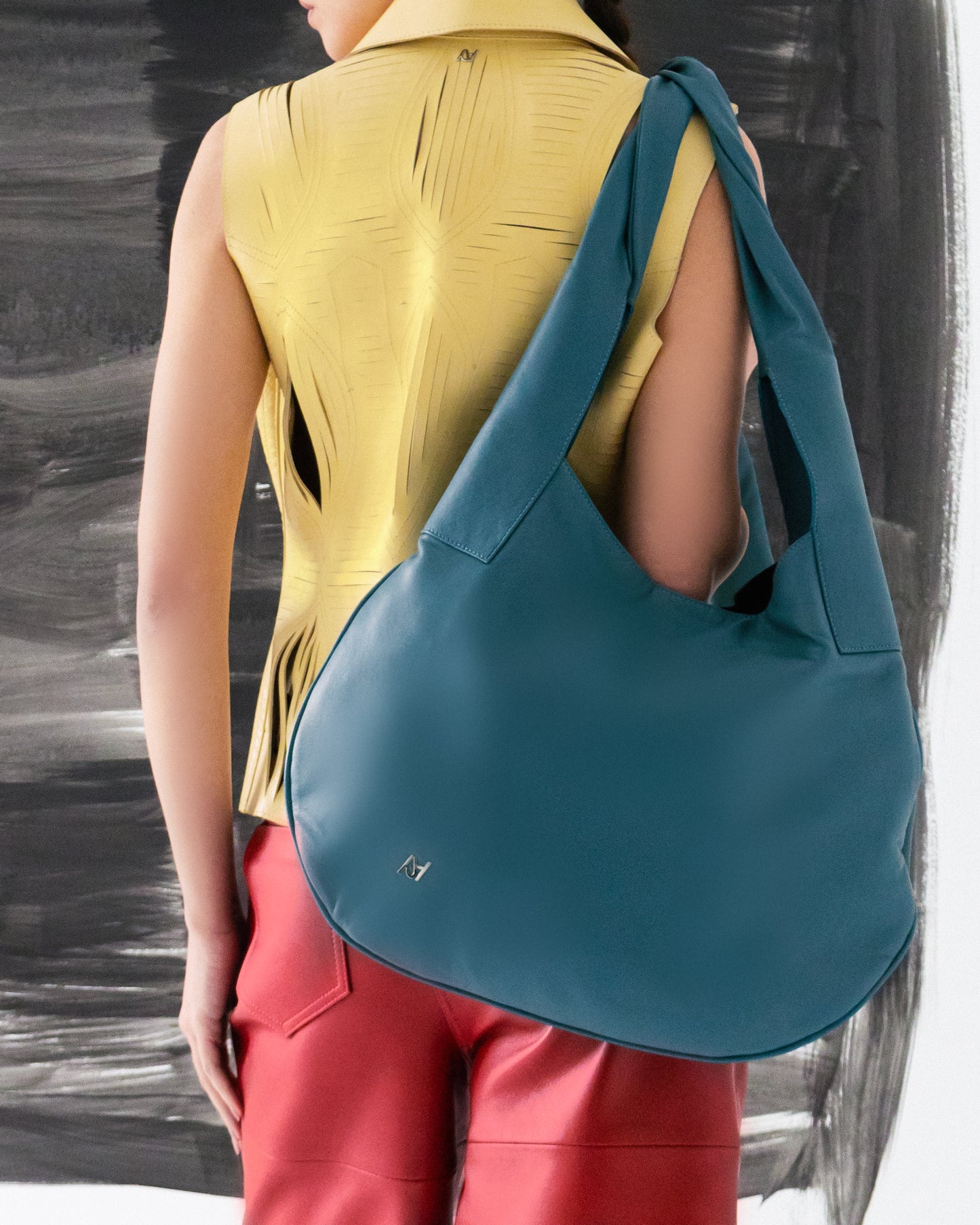 Moonbow Leather Bag Cerulean Blue