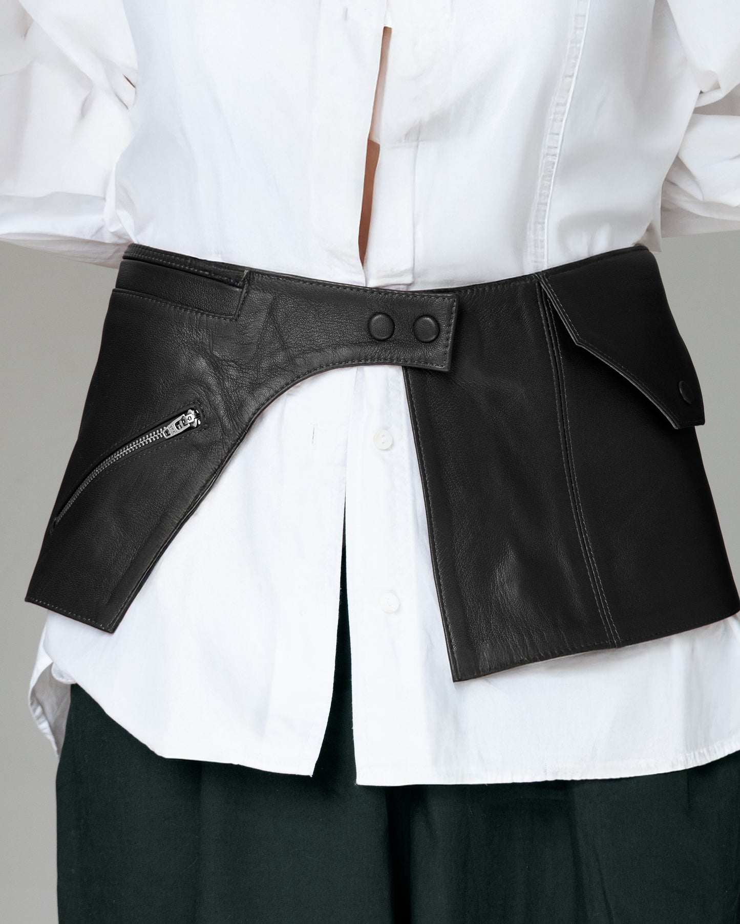 Bonnie Leather Waist Belt Black