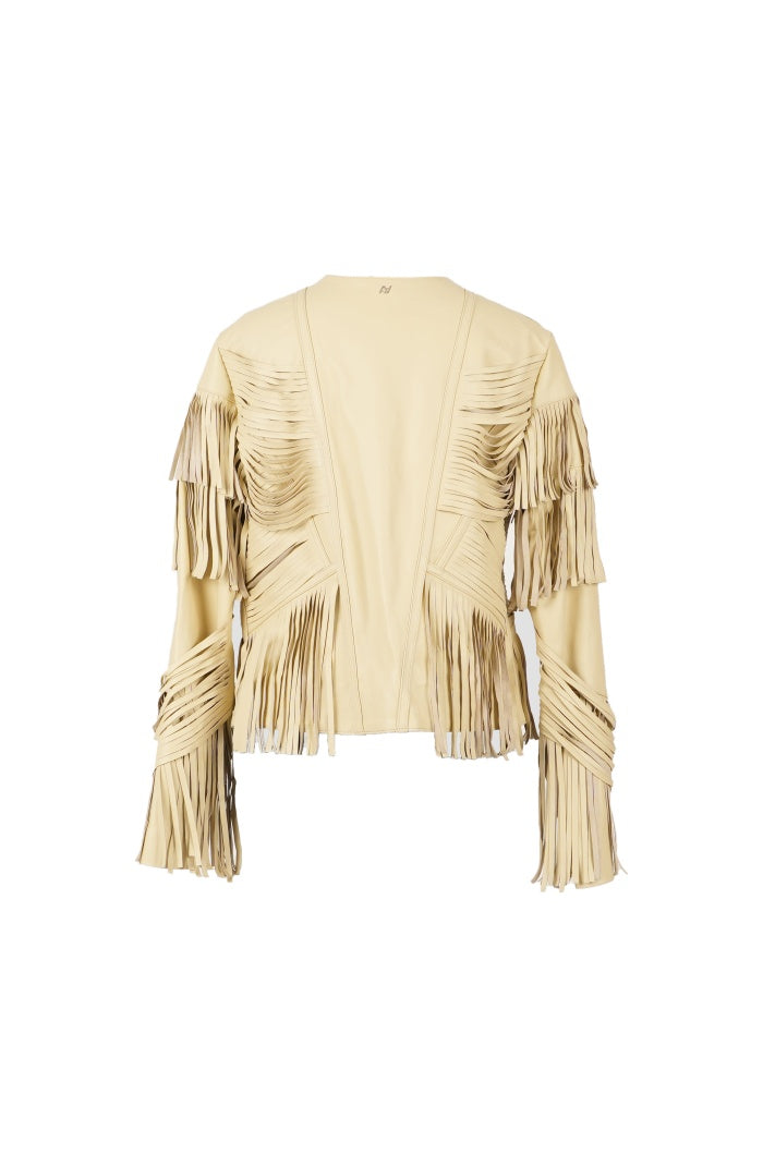 Aurora Leather Jacket Butter Yellow