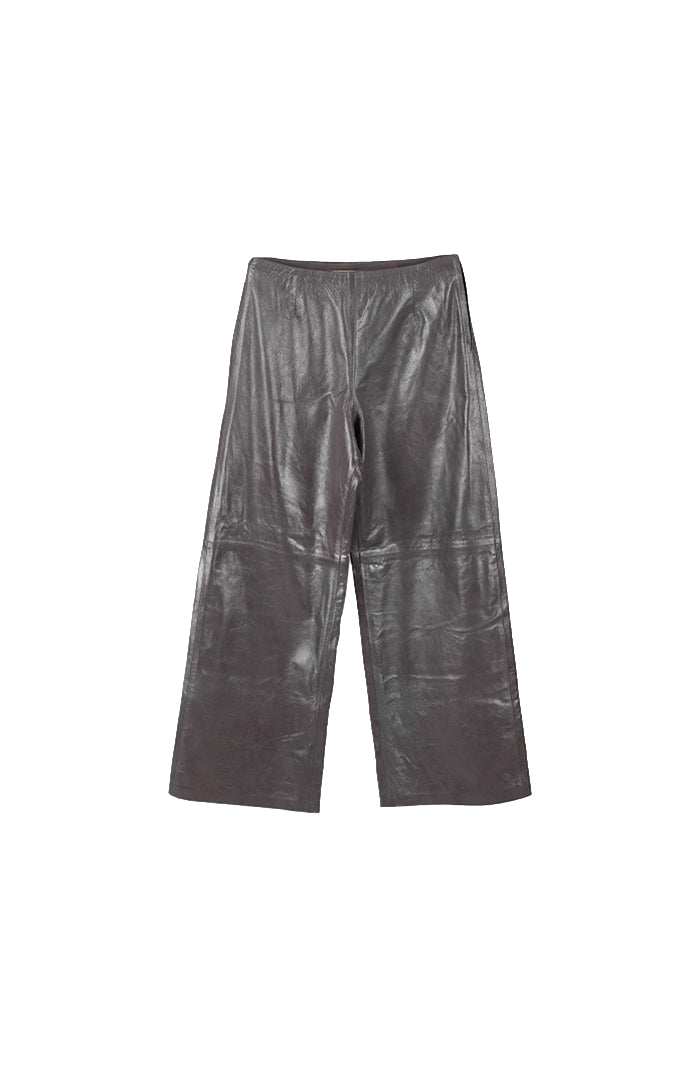 Harlow Leather Pants Pewter