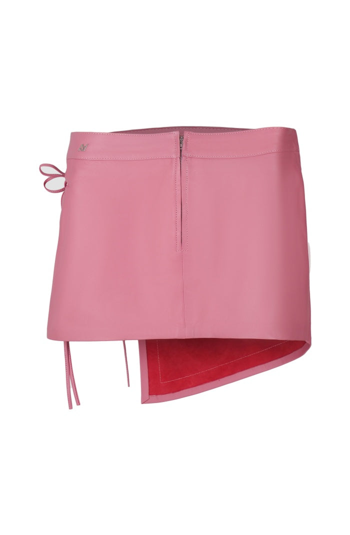 Celine Leather Skirt Blush Pink