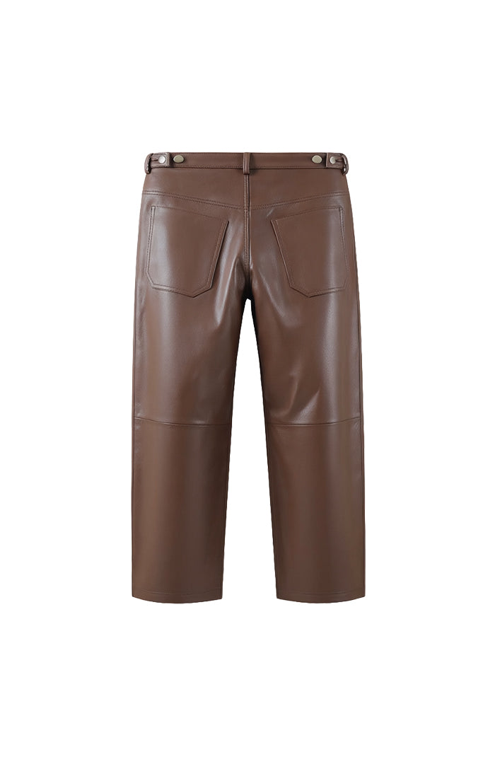 Gabriel Leather Pants Brown